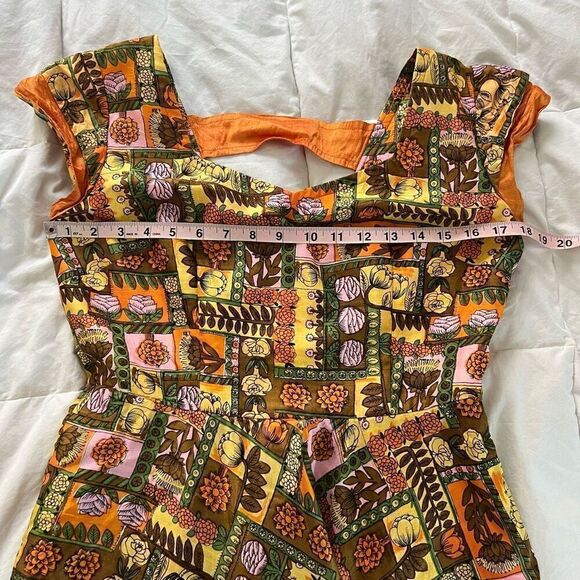 Vintage printed handmade dress - Picture 10 of 13